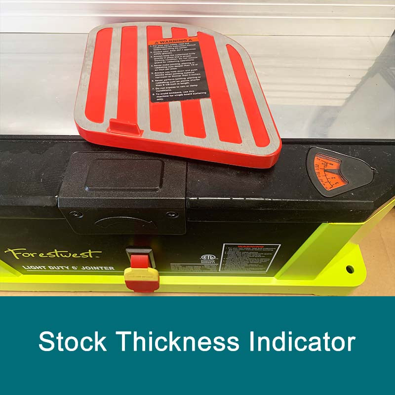 6" 1.5HP Wood Jointer with Stock Thickness Indicator, FORESTWEST BM10521 | Forestwest