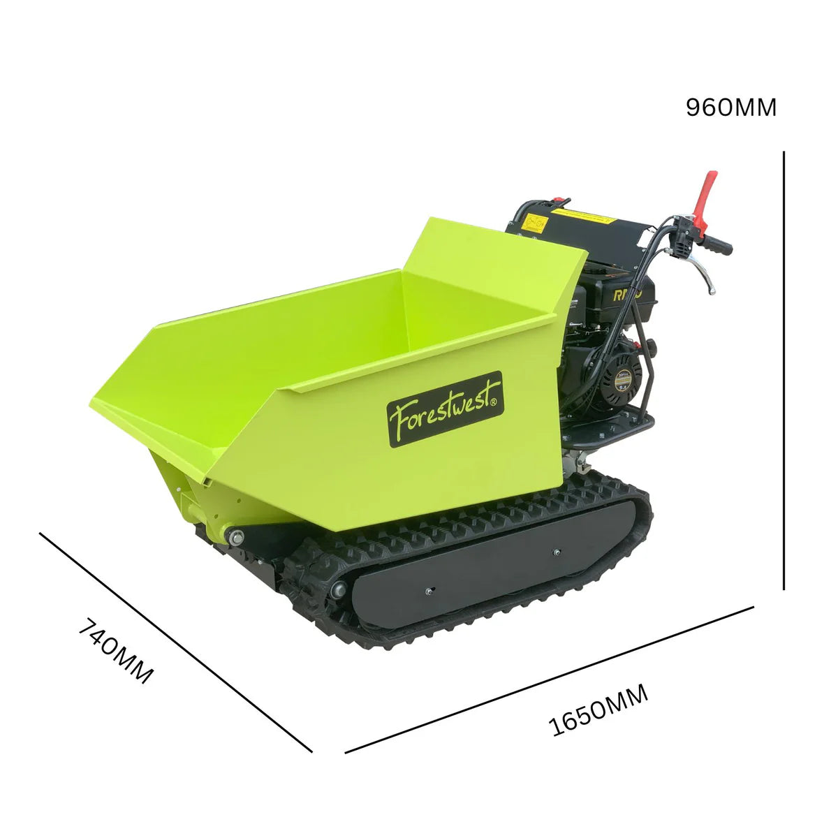 Forestwest 1100lbs Motorised Track Wheelbarrow with Hydraulic Lift BM11080B