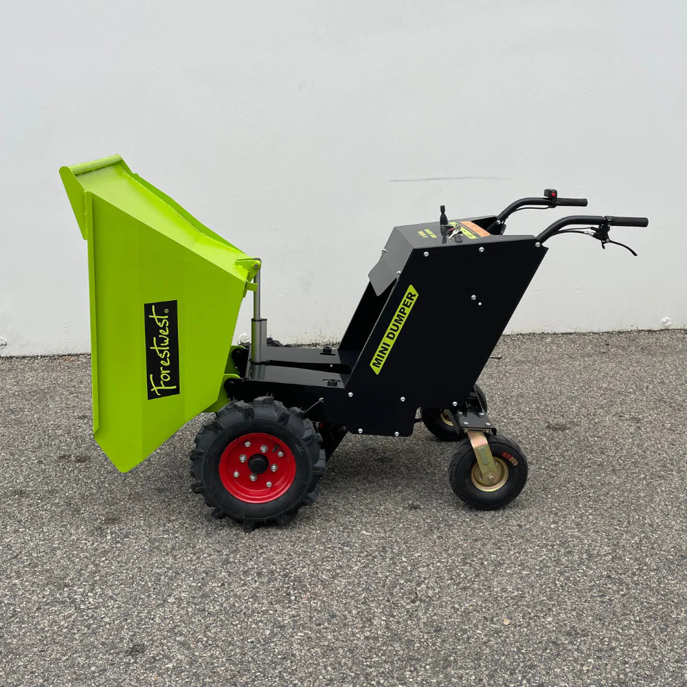 Forestwest 660lbs Battery Powered Wheelbarrow, Mini Dumper Automatic Tip BM11100