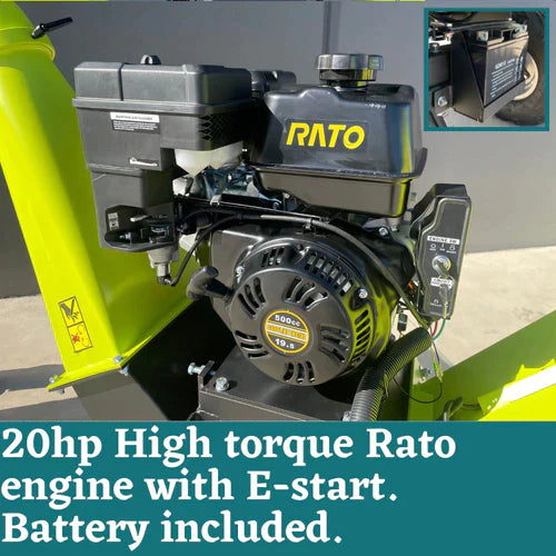 150mm Wood Chipper, 20hp Petrol with E-Start BM11062 - Forestwest USA