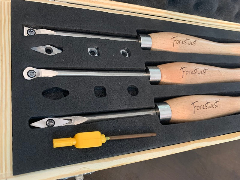 FORESTWEST BM10928 M2 HSS Woodturning Tools Set, Easy Start 3 Pcs Tools Set - Forestwest USA