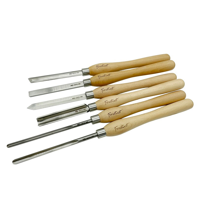 FORESTWEST BM10930 Premium M2 HSS Woodturning Tools Set 6 Pcs - Forestwest USA