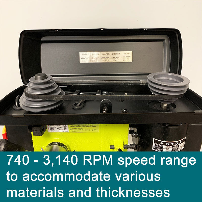 10" Bench Drill Press with LED Light and Laser, FORESTWEST BM20136 - Forestwest USA