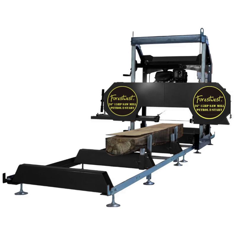 26" 15HP Petrol Wood Sawmill with E-Start, Forestwest BM11119 - Forestwest USA