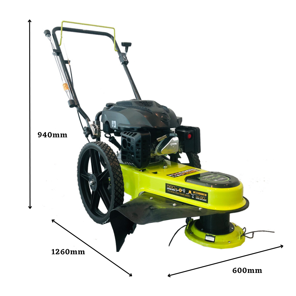 Lawn Mower, Walk Behind String Trimmer Mower, Wheeled Whipper Snipper