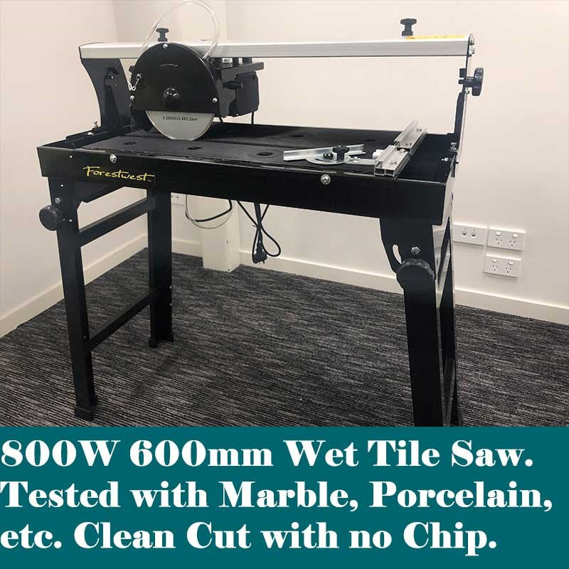 1HP 600mm Electric Portable Wet Tile Saw  With 8" Diamond Tipped Blade BM681 | Forestwest