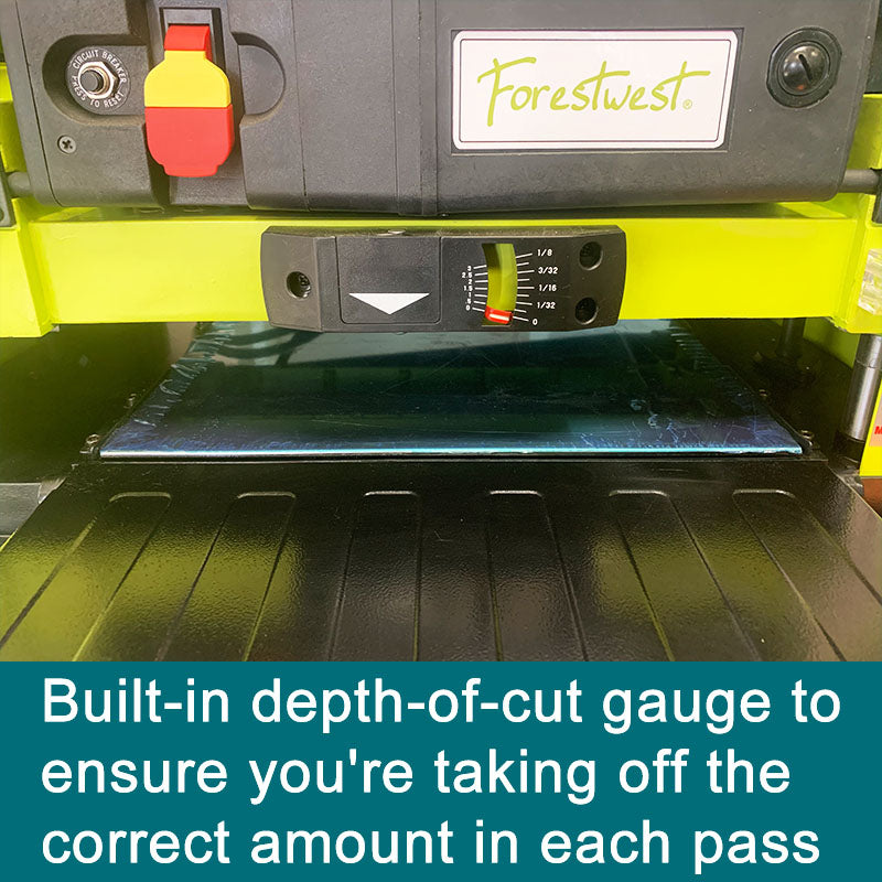 13" Benchtop Wood Planer, 2HP 8,500RPM Planer , FORESTWEST BM10507 | Forestwest