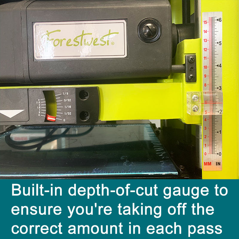 13" Benchtop Wood Planer, 2HP 8,500RPM Planer , FORESTWEST BM10507 | Forestwest