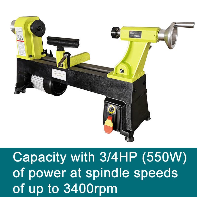 12"x18" 3/4HP 5-Speed Wood Lathe, Forestwest BM10819 | Forestwest