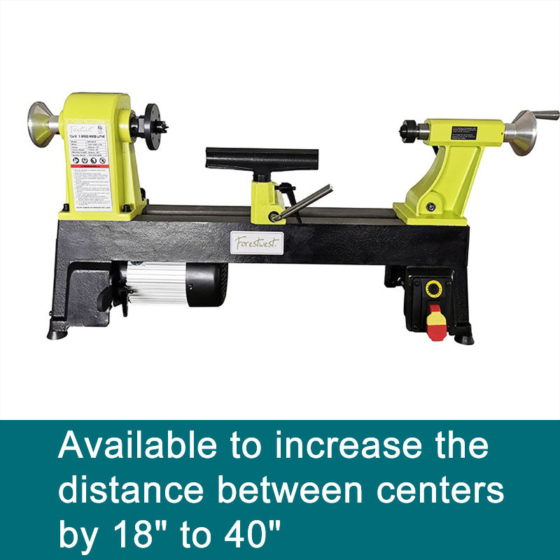 12"x18" 3/4HP 5-Speed Wood Lathe, Forestwest BM10819 | Forestwest