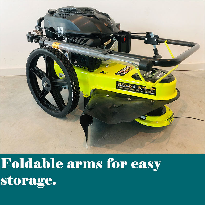 Lawn Mower, Walk Behind String Trimmer Mower, Wheeled Whipper Snipper