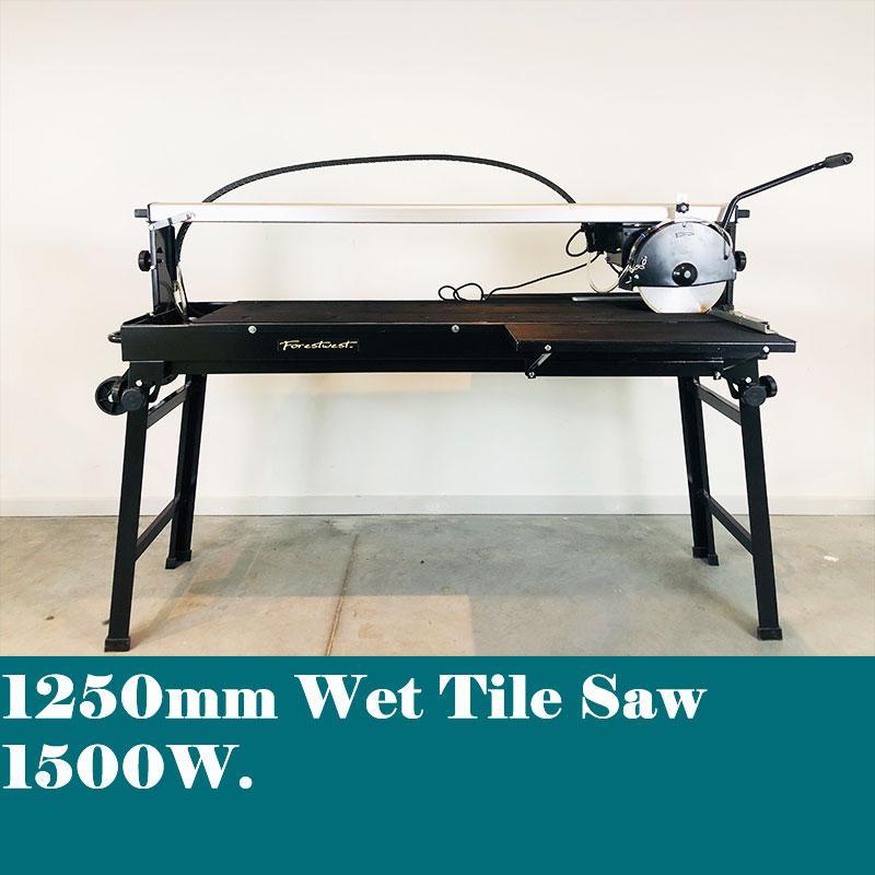 2HP 50" Electric Wet Tile Saw With 10" Diamond Tipped Blade and Double Work Table BM683 - Forestwest USA